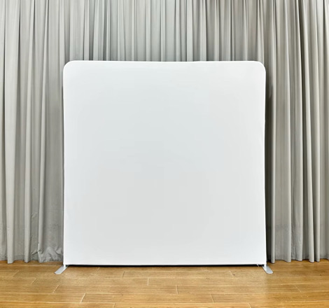 Solid white photo booth backdrop